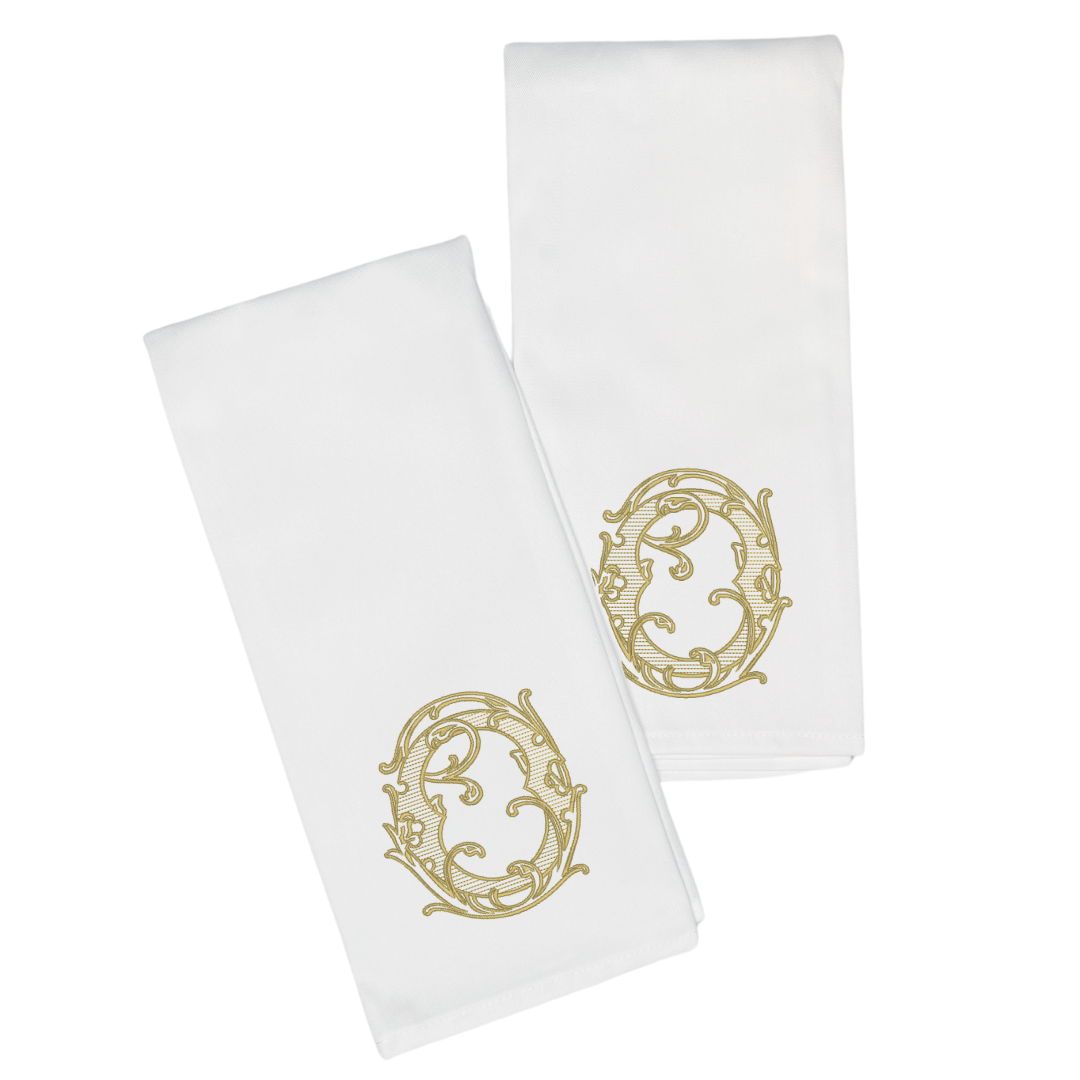 Set of 2 Custom Embroidered Tea Towels