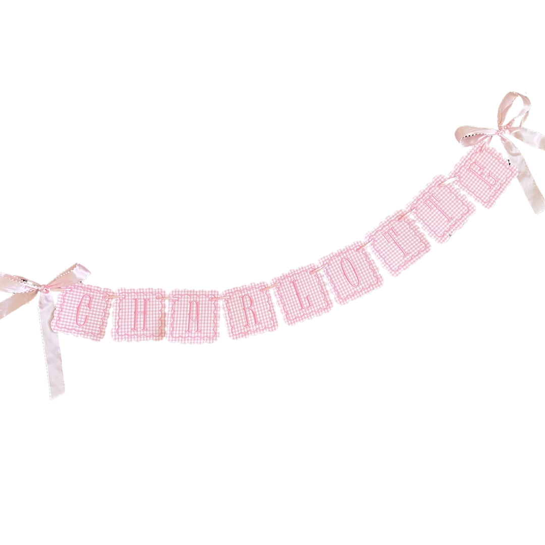 Custom Embroidered Name Banner
